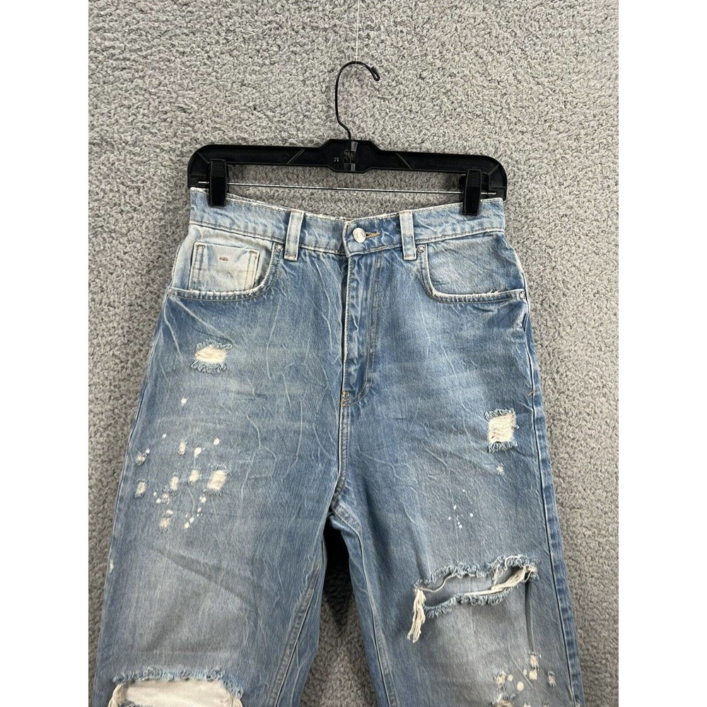 New Free People With The Band Relaxed Jeans LA Blue - Picture 4 of 12